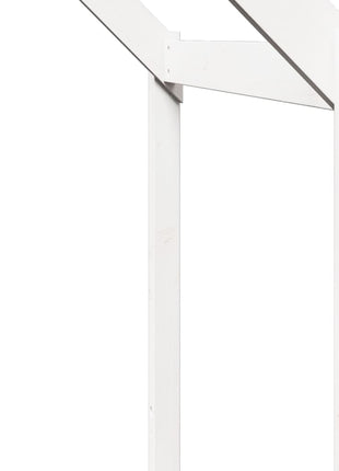 Kinderbedhuisje 213x85,5x144,5 cm massief grenenhout wit
