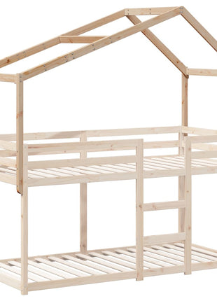 Kinderbedhuisje 203x95,5x142 cm massief grenenhout