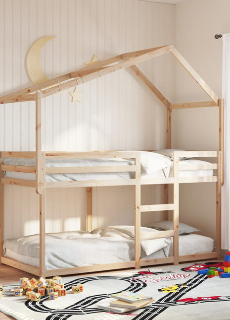 Kinderbedhuisje 203x95,5x142 cm massief grenenhout