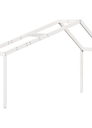 Kinderbedhuisje 203x95,5x142 cm massief grenenhout wit