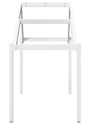 Kinderbedhuisje 203x95,5x142 cm massief grenenhout wit