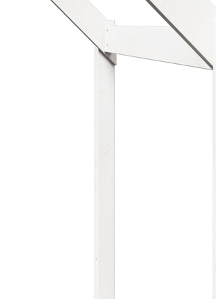 Kinderbedhuisje 203x95,5x142 cm massief grenenhout wit