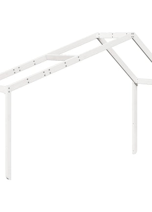 Kinderbedhuisje 203x80,5x142 cm massief grenenhout wit