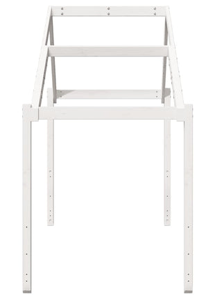 Kinderbedhuisje 203x80,5x142 cm massief grenenhout wit