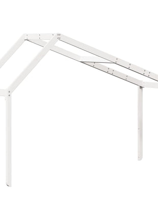 Kinderbedhuisje 203x80,5x142 cm massief grenenhout wit