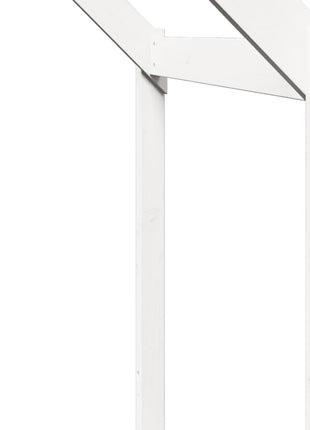 Kinderbedhuisje 203x80,5x142 cm massief grenenhout wit