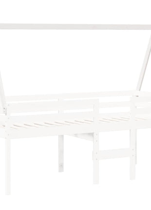 Kinderbedhuisje 209x95,5x88 cm massief grenenhout wit
