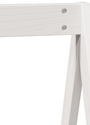 Kinderbedhuisje 209x95,5x88 cm massief grenenhout wit