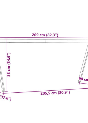 Kinderbedhuisje 209x95,5x88 cm massief grenenhout wit