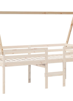 Kinderbedhuisje 199x80,5x88 cm massief grenenhout