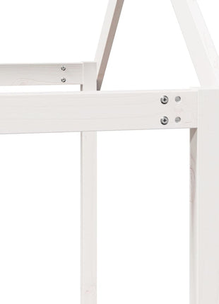 Kinderbedhuisje 217x95,5x159 cm massief grenenhout wit
