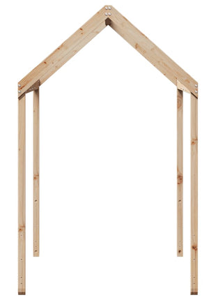 Kinderbedhuisje 207x95,5x159 cm massief grenenhout