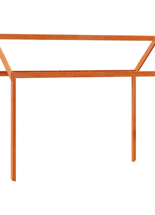 Kinderbedhuisje 207x95,5x159 cm massief grenenhout wasbruin