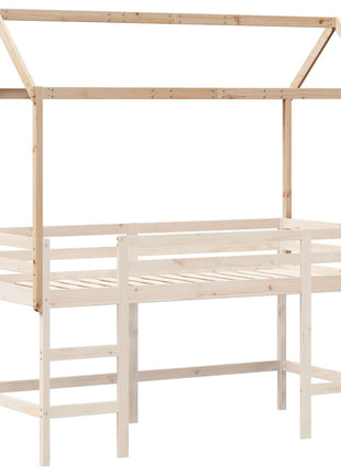 Kinderbedhuisje 207x80,5x151,5 cm massief grenenhout