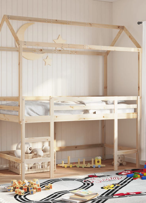 Kinderbedhuisje 207x80,5x151,5 cm massief grenenhout
