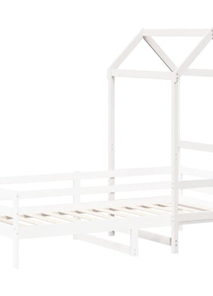 Kinderbedhuisje 118x70x176,5 cm massief grenenhout wit
