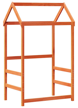 Kinderbedhuisje 118x70x176,5 cm massief grenenhout wasbruin