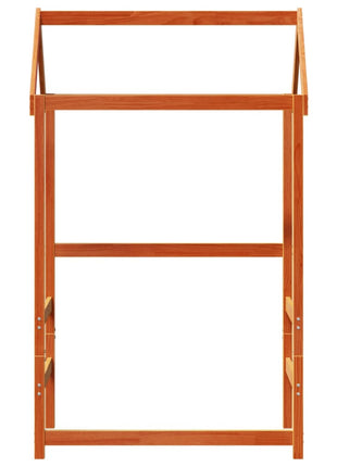 Kinderbedhuisje 118x70x176,5 cm massief grenenhout wasbruin