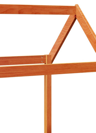 Kinderbedhuisje 118x70x176,5 cm massief grenenhout wasbruin