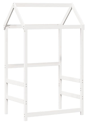 Kinderbedhuisje 108x70x176,5 cm massief grenenhout wit