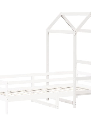 Kinderbedhuisje 98x70x176,5 cm massief grenenhout wit