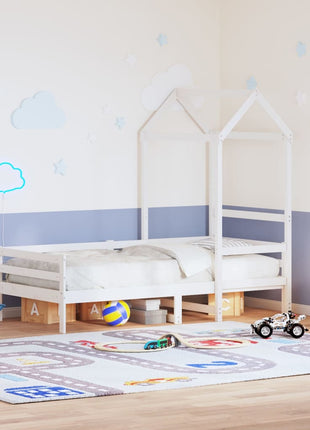 Kinderbedhuisje 98x70x176,5 cm massief grenenhout wit