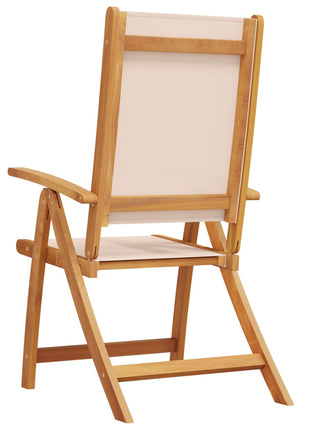 Tuinstoelen inklapbaar 2 st massief acaciahout en textileen
