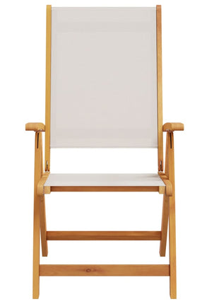Tuinstoelen inklapbaar 2 st massief acaciahout en textileen