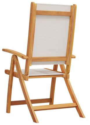 Tuinstoelen inklapbaar 2 st massief acaciahout en textileen
