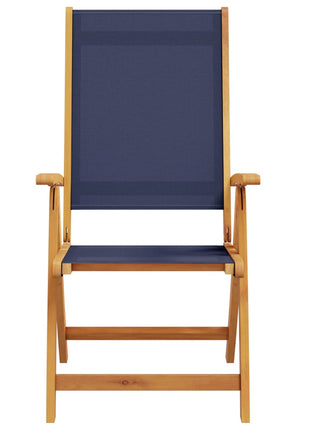 Tuinstoelen inklapbaar 2 st massief acaciahout en textileen