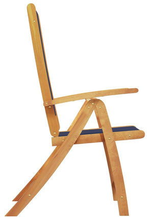 Tuinstoelen inklapbaar 2 st massief acaciahout en textileen