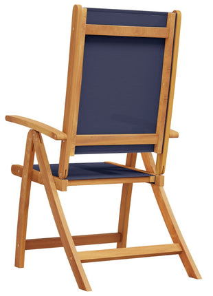 Tuinstoelen inklapbaar 2 st massief acaciahout en textileen