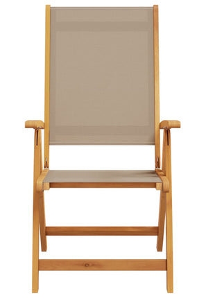 Tuinstoelen inklapbaar 2 st massief acaciahout en textileen