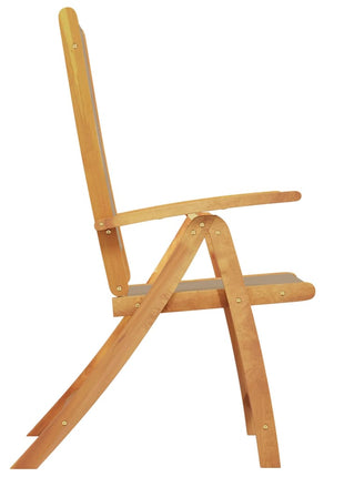 Tuinstoelen inklapbaar 2 st massief acaciahout en textileen
