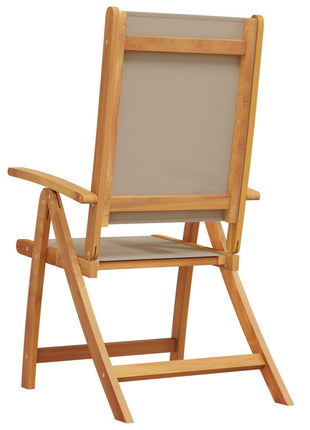 Tuinstoelen inklapbaar 2 st massief acaciahout en textileen