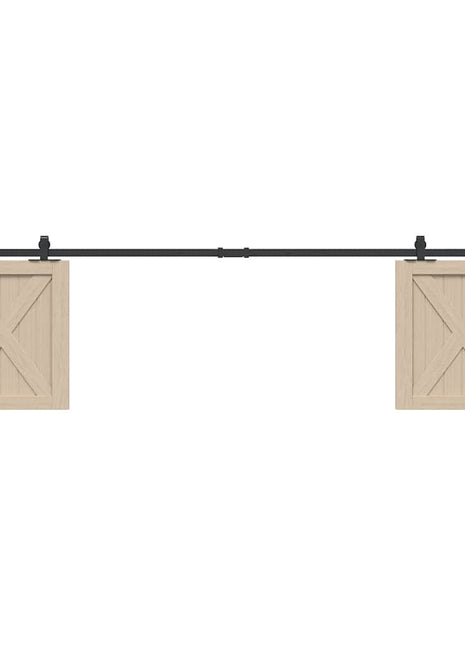 Ophangset Voor Minischuifdeur Koolstofstaal Zwart