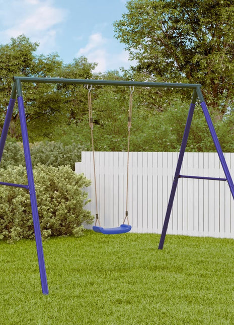 Schommelframe voor buiten met 2 ophanghaken staal blauw