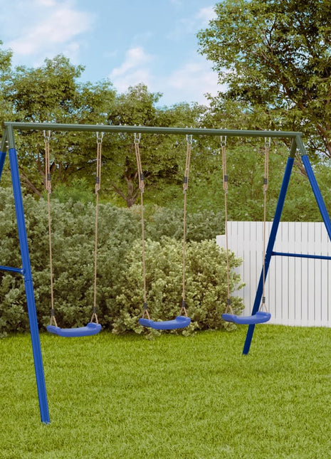 Schommelframe voor buiten met 6 ophanghaken staal blauw