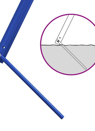Schommelframe voor buiten met 8 ophanghaken staal blauw
