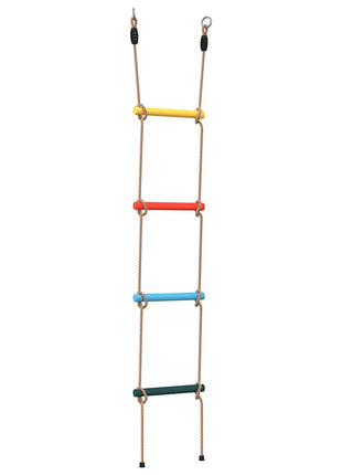 Touwladder voor kinderen met 4 sporten meerkleurig
