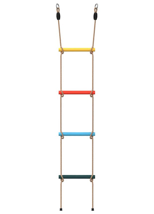 Touwladder voor kinderen met 4 sporten meerkleurig