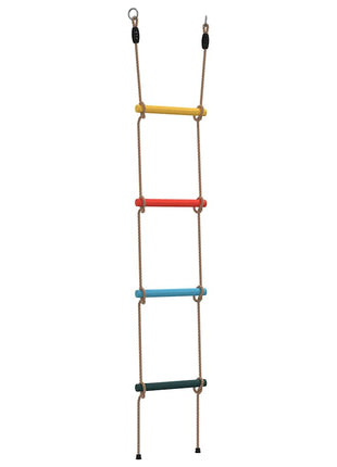 Touwladder voor kinderen met 4 sporten meerkleurig