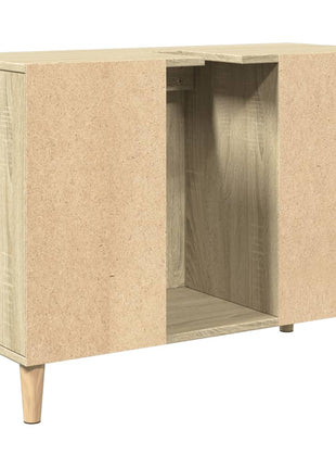 Wastafelkast 80x33x60 cm bewerkt hout sonoma eikenkleurig