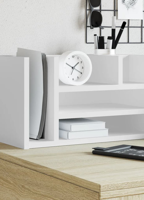 Bureau organiser 44,5x24x25 cm bewerkt hout wit