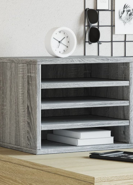Bureau organiser 36x26x29,5 cm bewerkt hout grijs sonoma eiken
