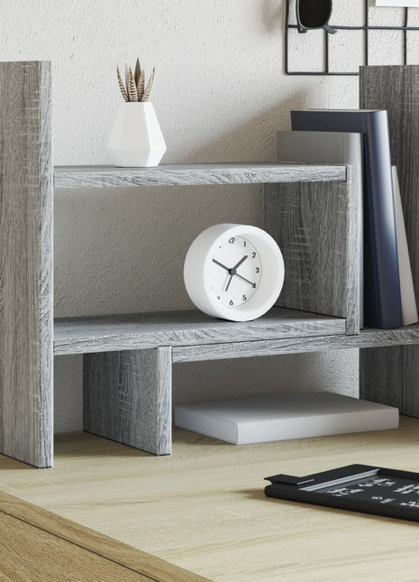 Bureau organiser 38,5x17x39 cm bewerkt hout grijs sonoma eiken