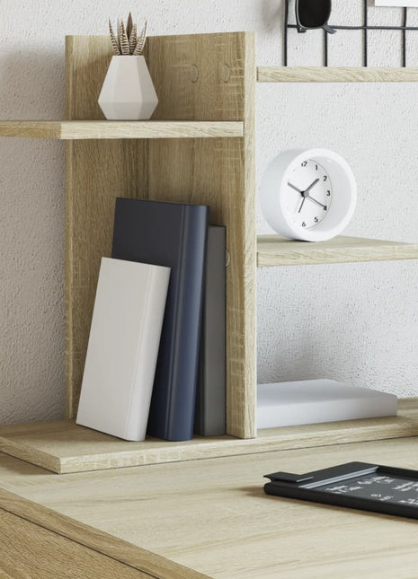 Bureau organiser 42x21,5x42 cm bewerkt hout sonoma eikenkleurig
