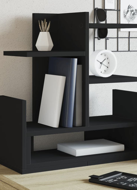 Bureau organiser 49x20x52,5 cm bewerkt hout zwart