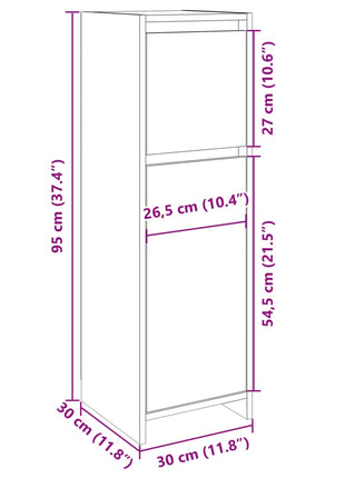 Badkamerkast 30x30x95 cm spaanplaat sonoma eikenkleurig