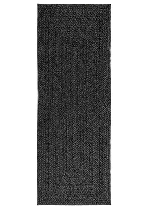Vloerkleed ZIZUR binnen en buiten 80x200 cm jute look antraciet